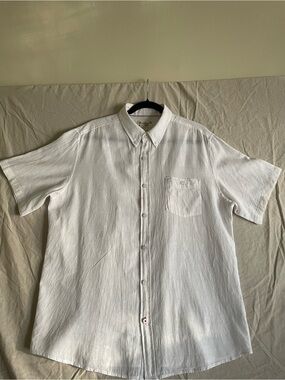 Weatherproof‎ White Short-Sleeve Button-Down Shirt